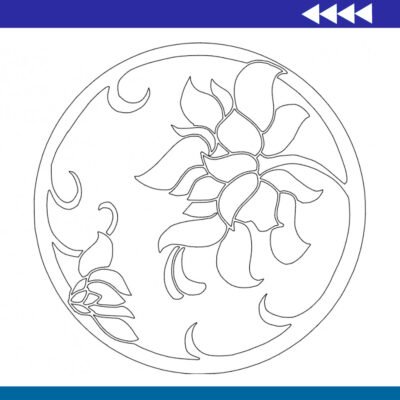 Grabado Círculo Floral
