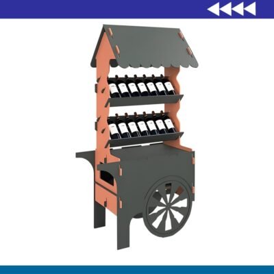 Exhibidor de Botellas – Vectores CNC para Cortadora Láser CO2