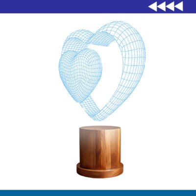 Lámpara de Acrílico Corazón 3D