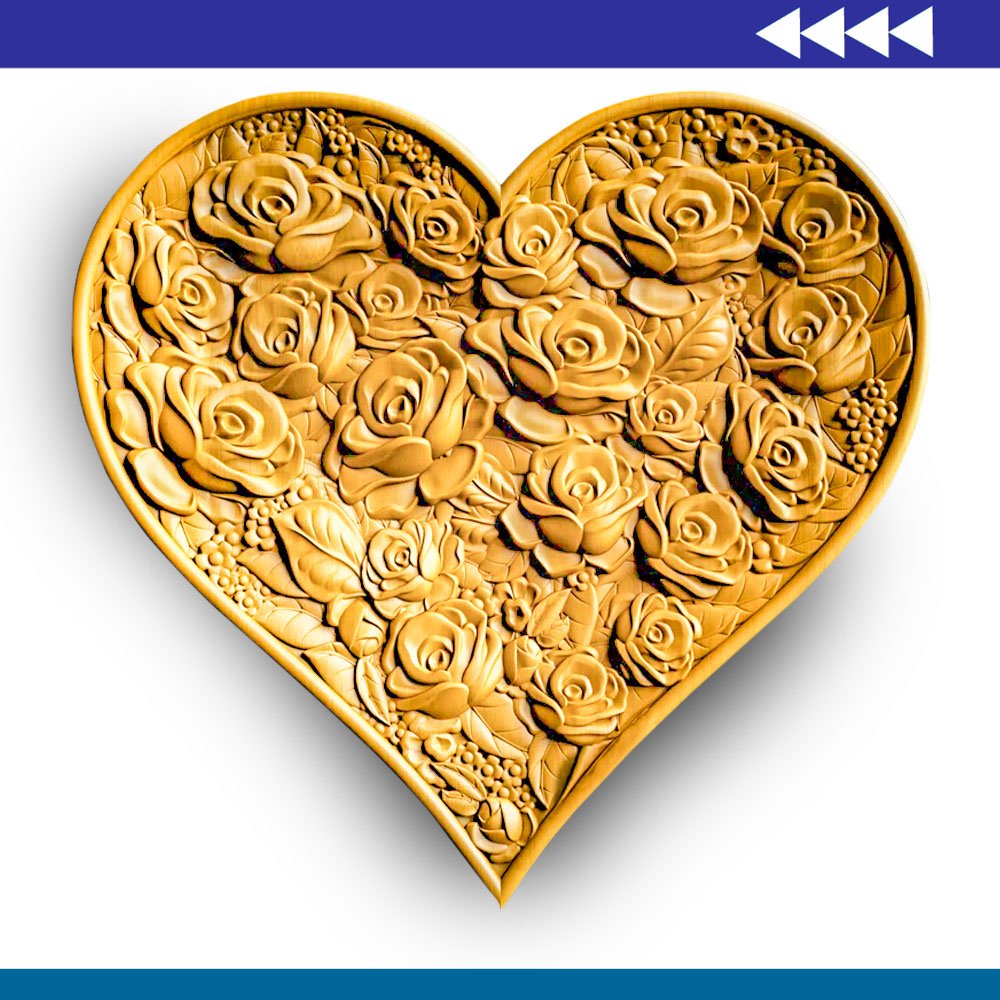 Grabado de Rosas 3D
