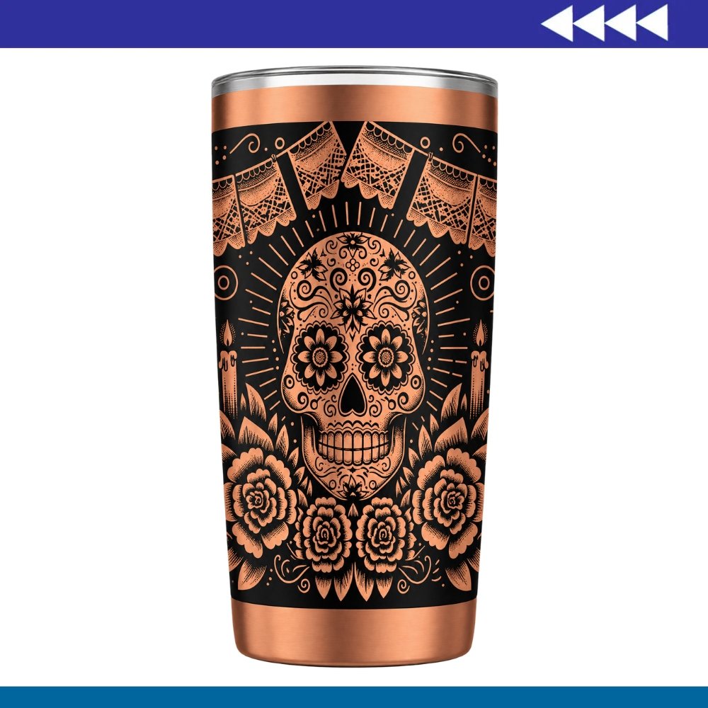 Grabado de Día de Muertos – Vector CNC para Fibra de Grabado